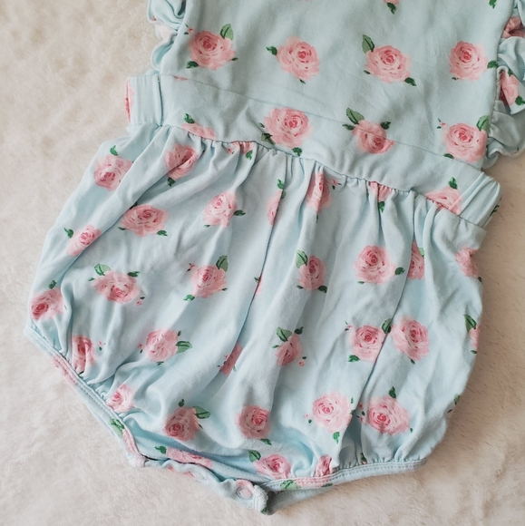 Angel Dear Petite Rose Ruffle Sunsuit - Picture 5 of 11